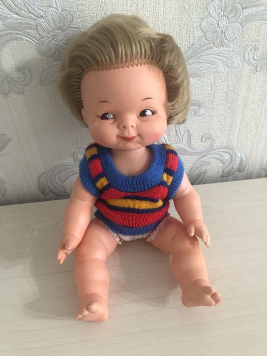 Кукла ГДР, резиновая 25 см