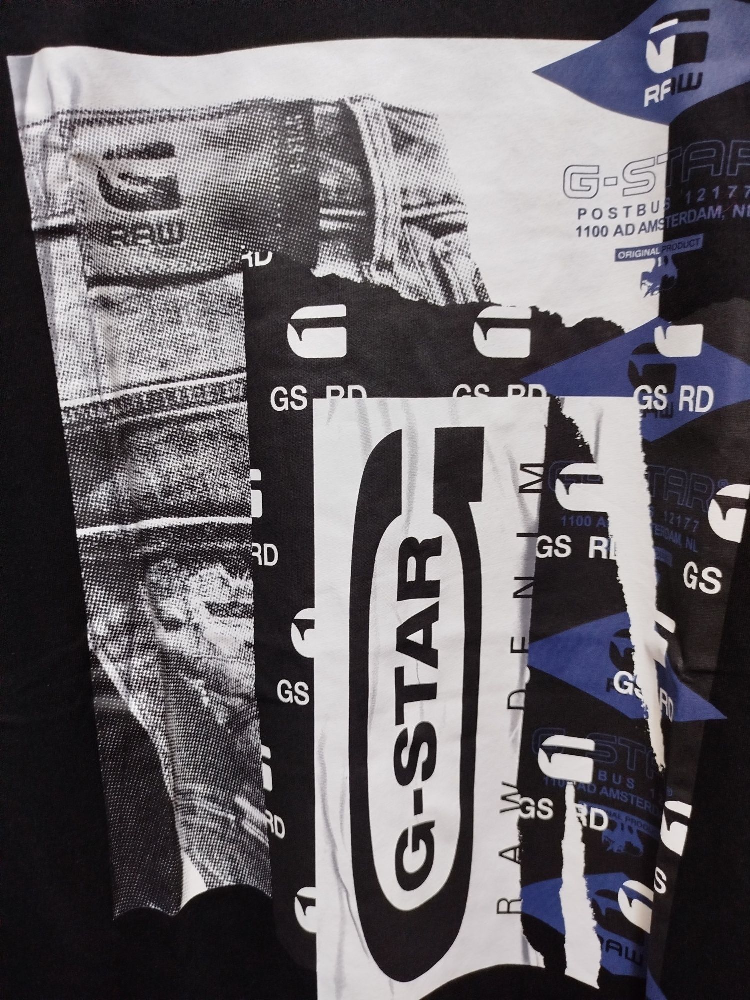 Оригинална нова тениска G-Star Raw Denim M мъжка джи стар черна