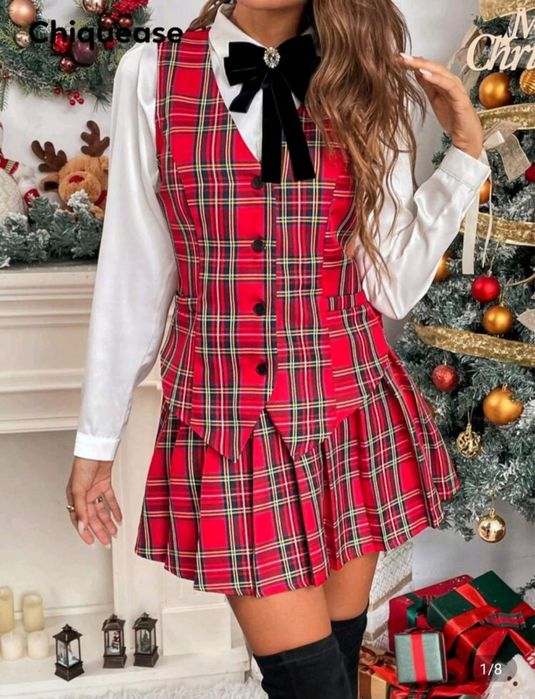 Дамски комплект пола и елек