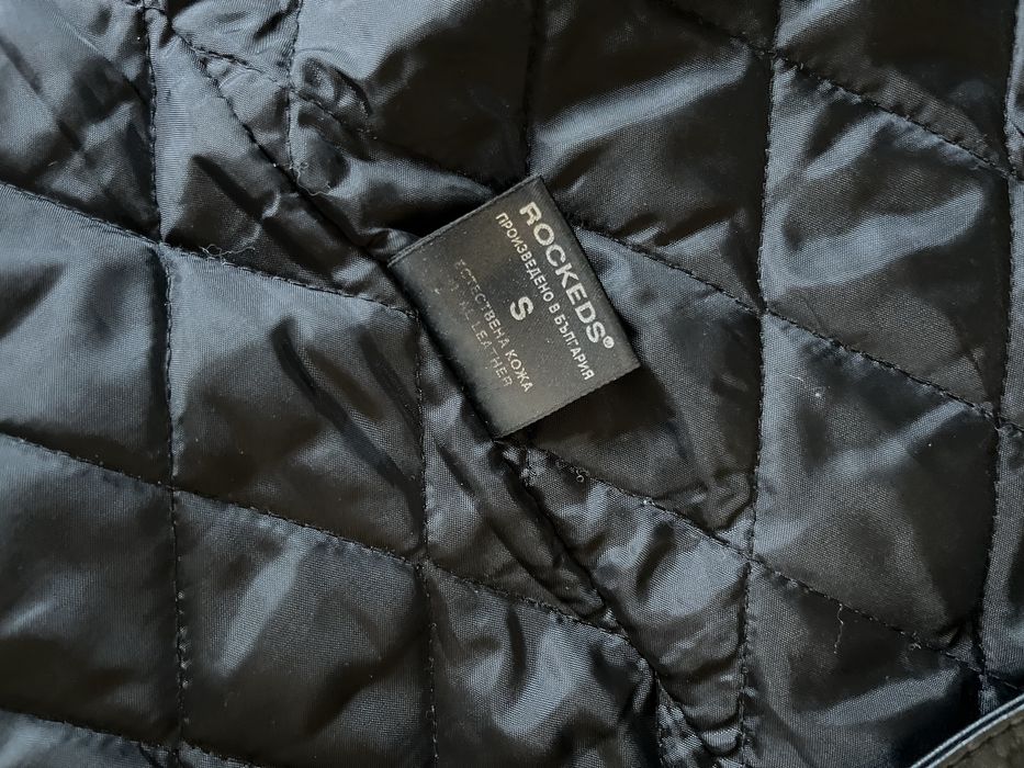 Rockeds черно кожено яке дълго палто С качулка с лисица