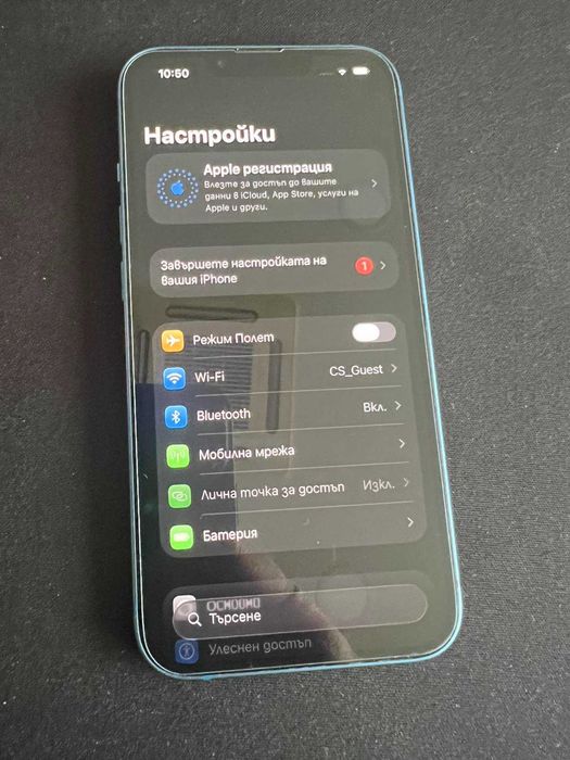 Iphone 13 128GB син като нов+кейсове и протектори