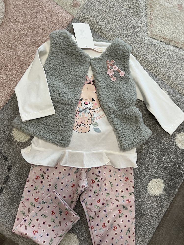 Vand set bluza, vesta si pantaloni, marimea 80