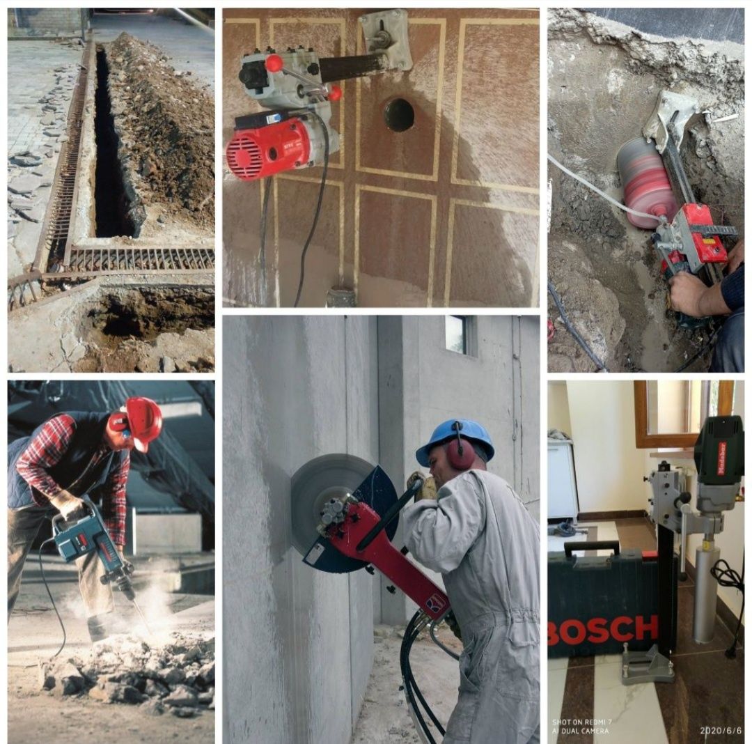 Beton Kesish ishlari Perforator xizmati Uy buzish ishlari