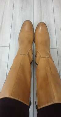 Cizme clarks piele naturala bej elastic pe gamba 38