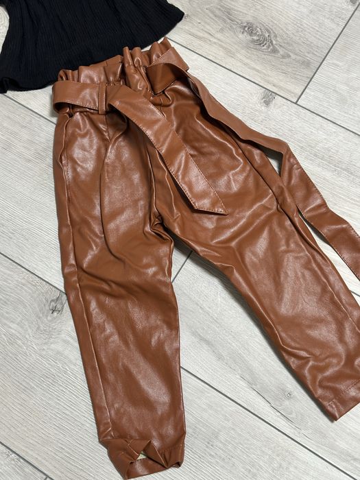 Set fetite pantaloni piele 2-3 ani