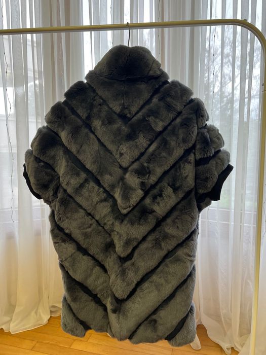 палто от естествен косъм и кожа