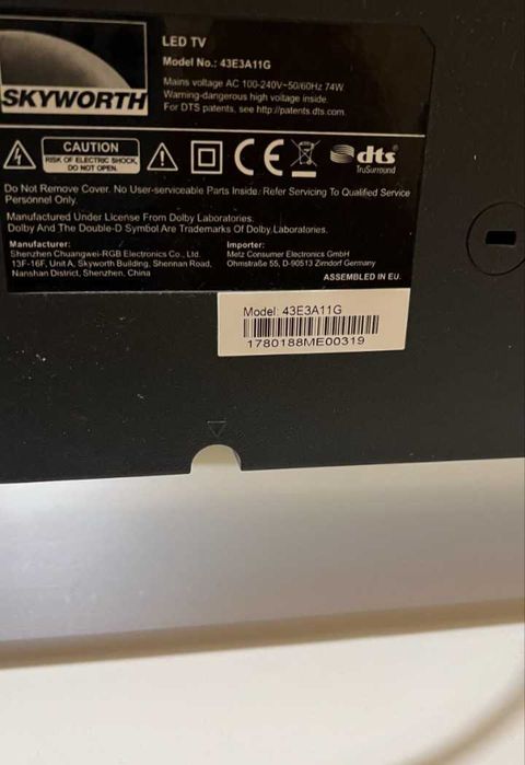 Телевизор SKYWORTH 43 "