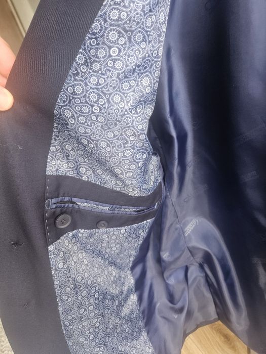 Costum pentru bărbați bleumarin, mărime 54, Marecom