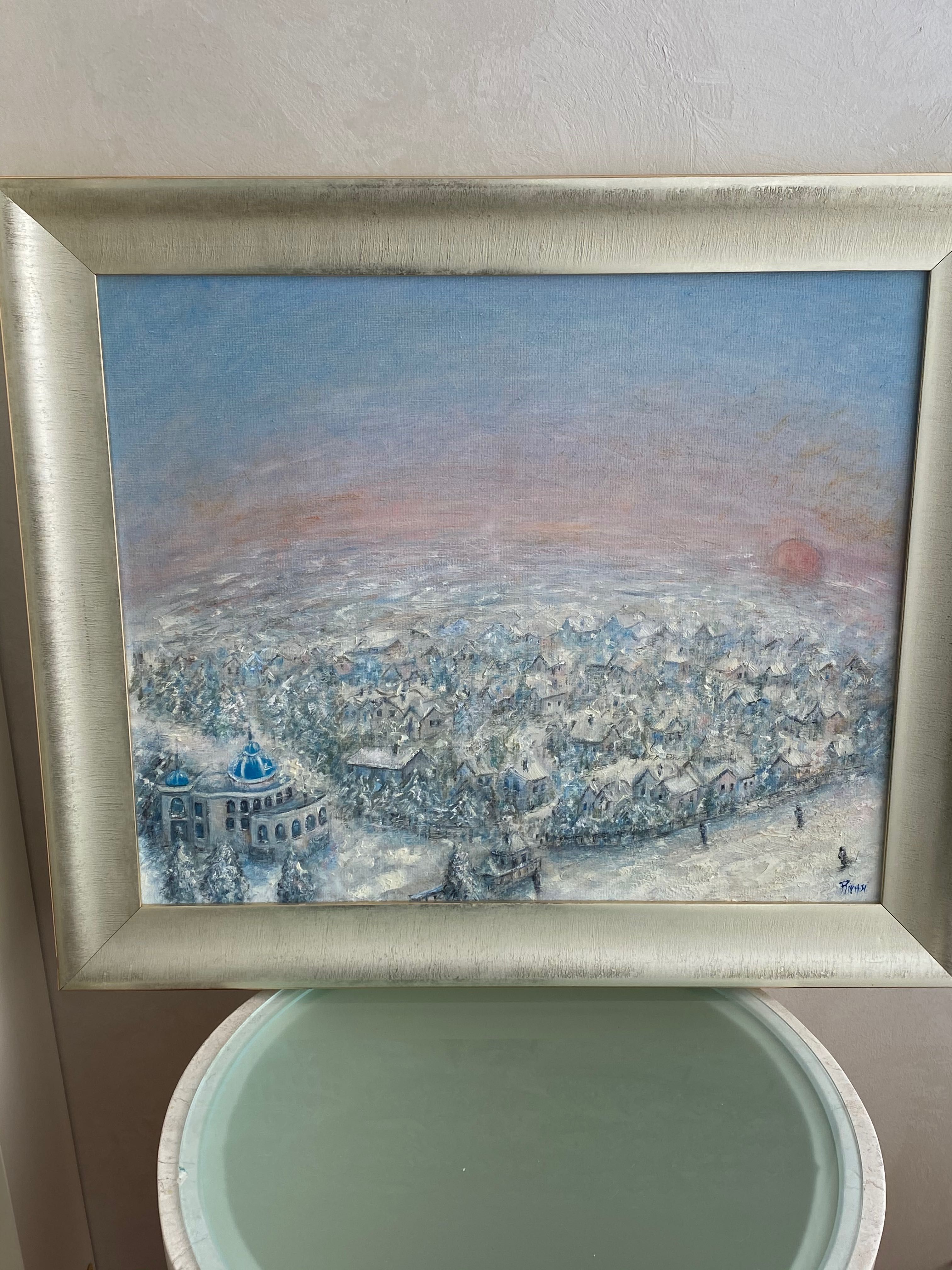 Картина Вид с голубого купола на снежную Астану