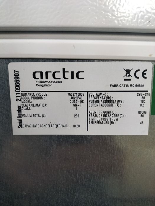 Lada frigorifica Arctic 230L