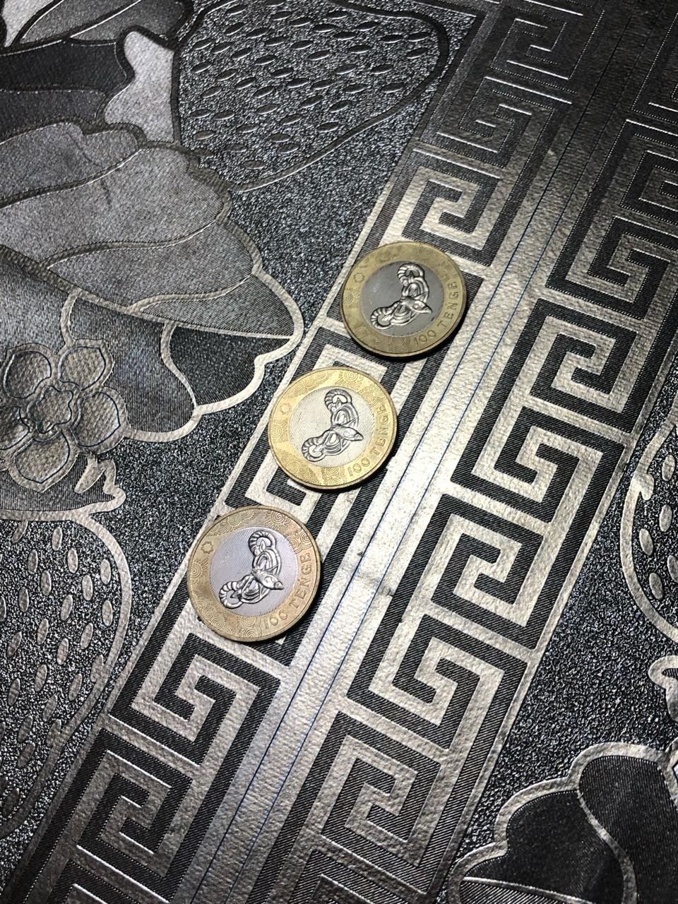 Коллекционные монеты тенге с нами налом 100 тенге