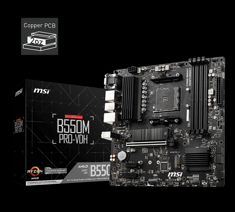 Kit placa de baza MSI, Ryzen 5600x, 32gb ram