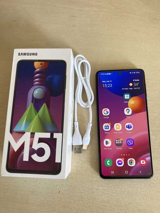 Телефон Samsung M51 128 Mb, 7000mA батерия