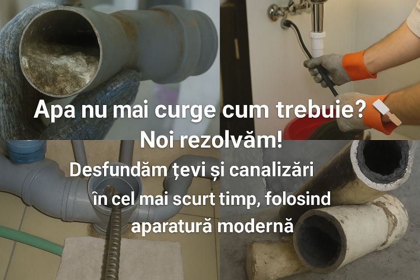 Servicii profesionale de desfundat tevi si canalizare-Timisoara