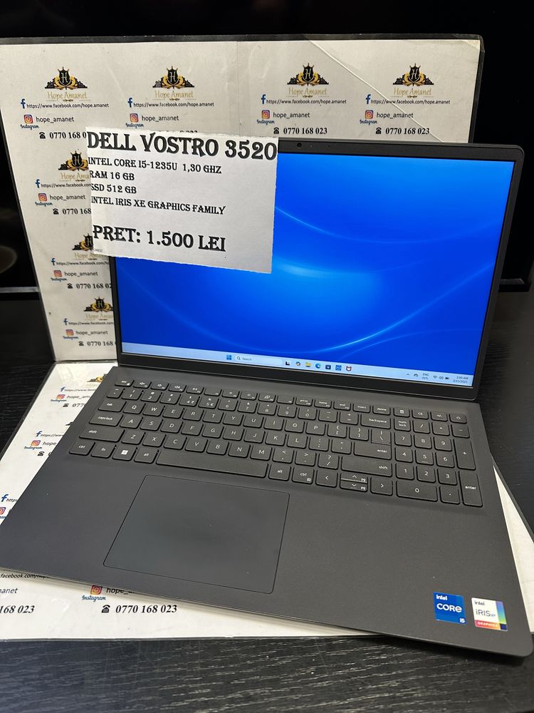 Hope Amanet P7 Laptop Dell Vostro 3520 I5-1235U Garantie 1 An