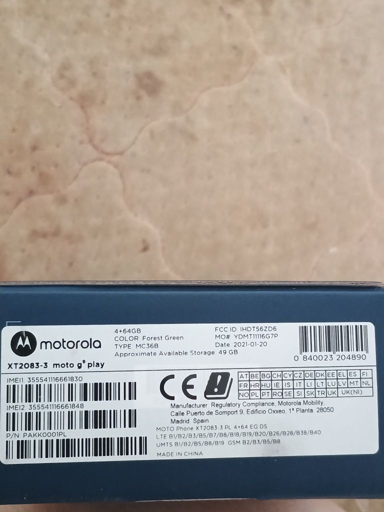 Motorola G9 , 128 G, 4 MB ,5000 mA,folosit stare f.buna