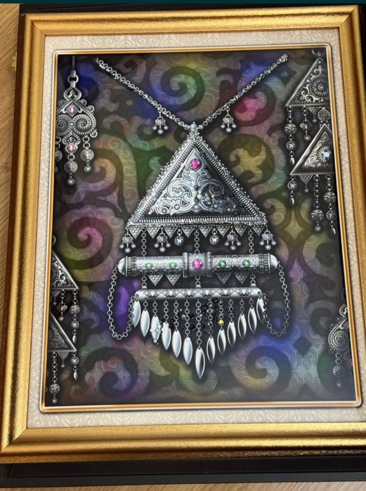 Продам Казахстанский национальный сувенир, картина премиум класса .