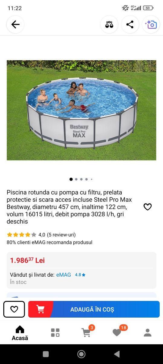Piscina Bestway Steel Pro Max