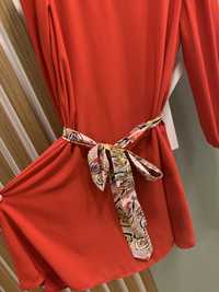 Червена рокля с колан Claudie Pierlot