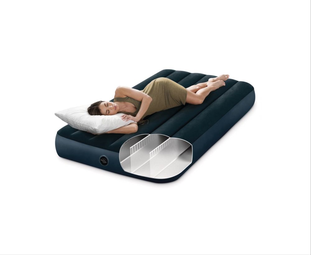 Надувной матрас  INTEX «Twin Dura-beam Midnight» 99x191x25 sm