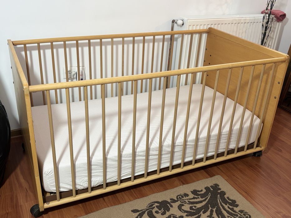 Pat copii cu saltea inclusa plus topper