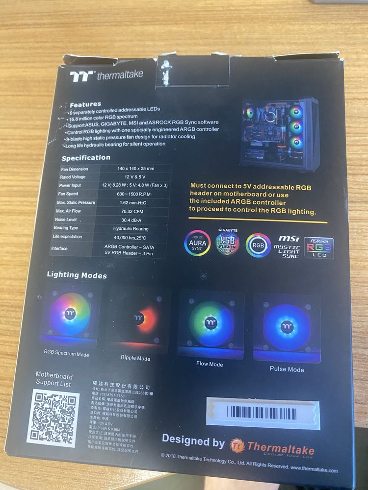 Thermaltake Pure 14 Argb fan комплект 2 шт.
