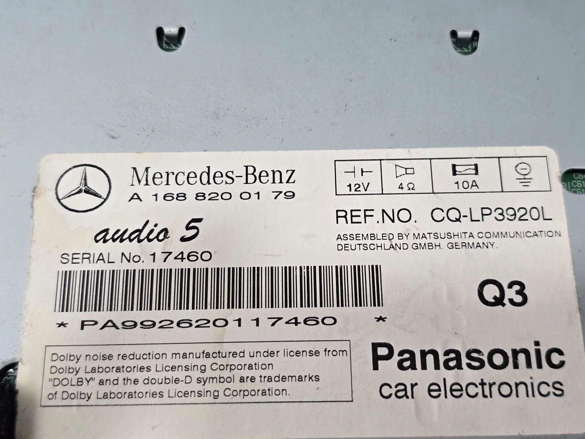 Radio casetofon retro MERCEDES BENZ, audio 5, clasic  mobil