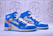 Nike Air Jordan 1 OffWhite Chicago University Blue Мъжки Дамски Обувки