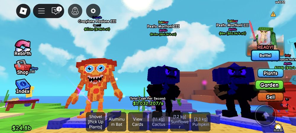 Продам брейнротов, яйца в игре plants vs brairots roblox.