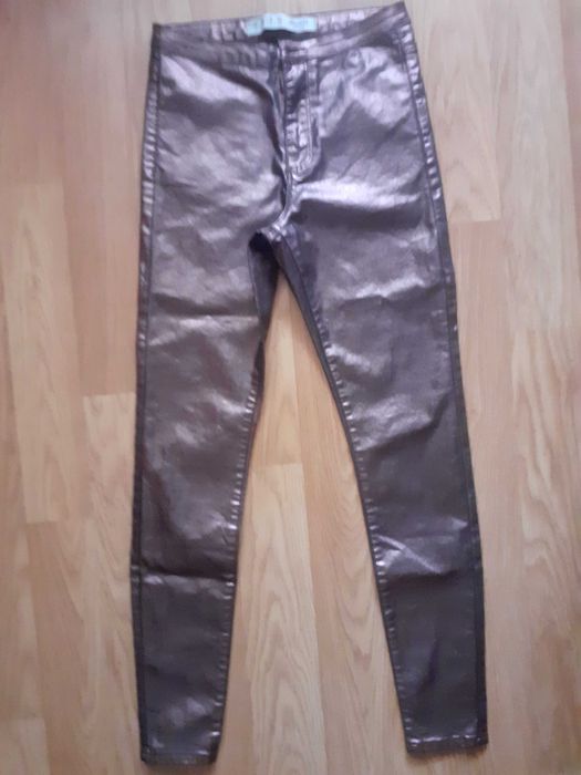 Pantaloni jeans skinny aspect metalic, Denim Co.