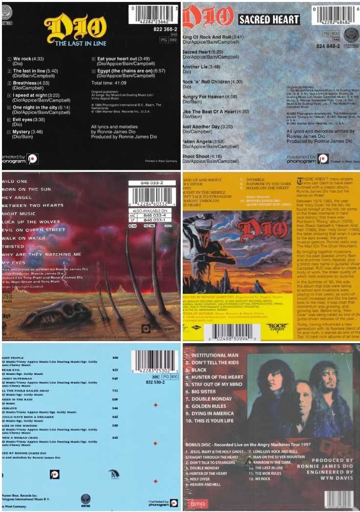 Ronnie James Dio - Colectie Discografie CD