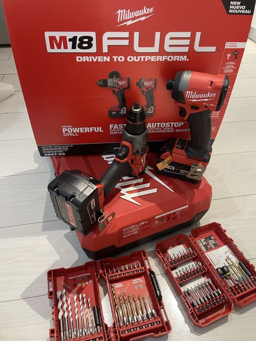 Профессиональный полный набор с осноасткой Milwaukee из USA