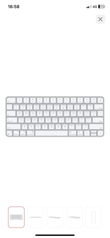 Клавиатура Apple Magic Keyboard 2nd Generation EN, белая (оригинал)
