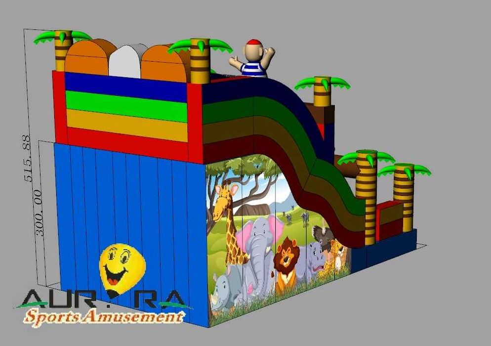 Гигантски надуваем батут с парзалка – Джунгла  Пирати НЕ Разопакован