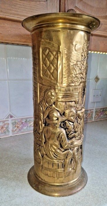 Superb suport pentru umbrele,bastoane din alama masiva ciocănit manual