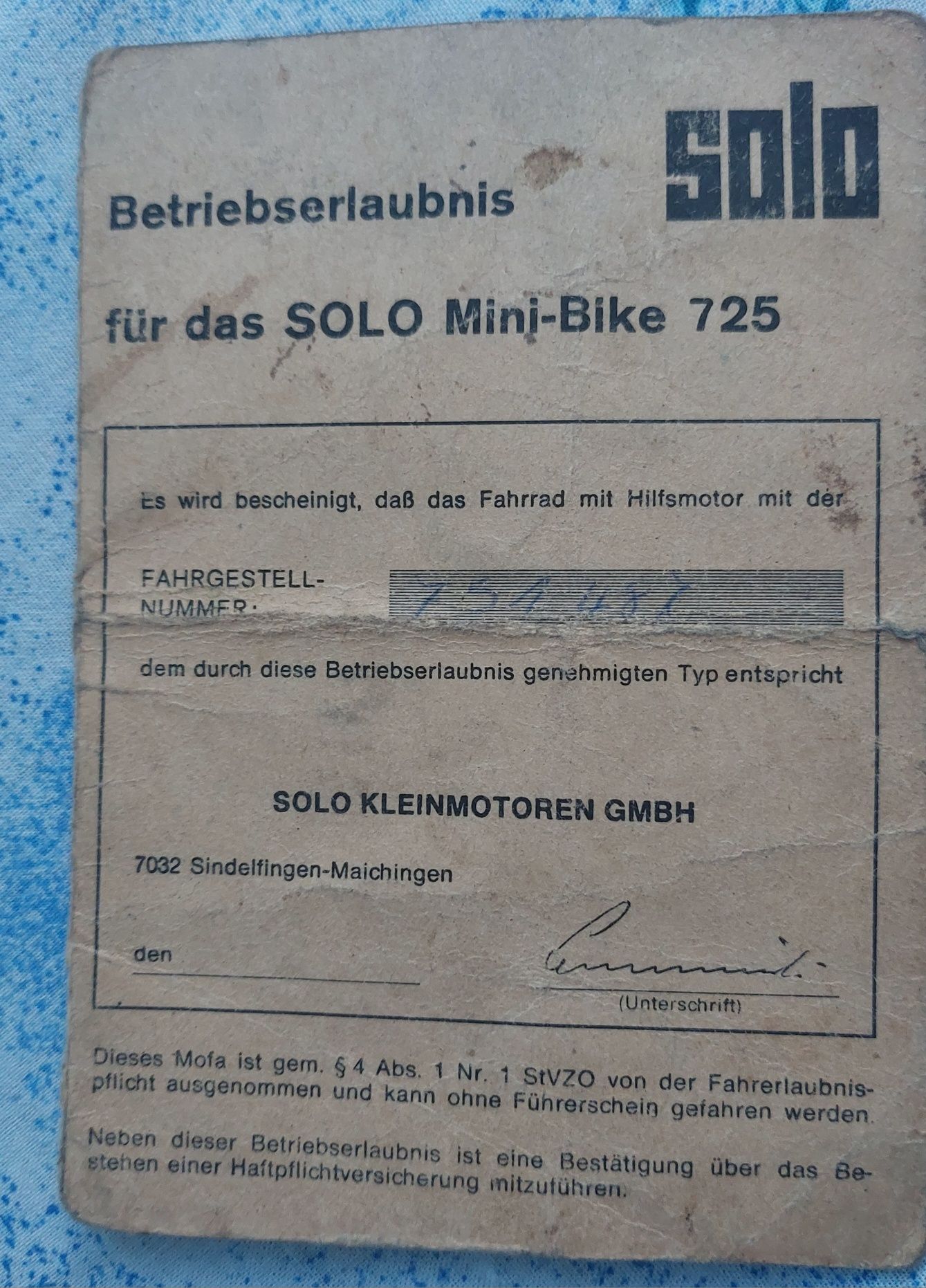 Moped solo automatic din anul 1976