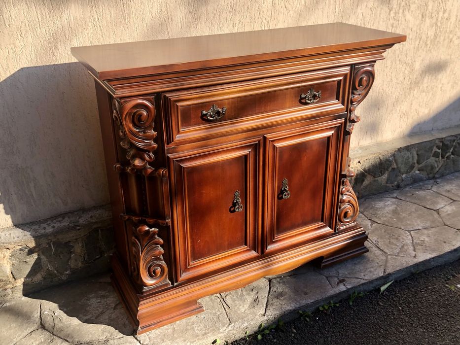 Comoda lemn masiv sculptat vintage retro servanta