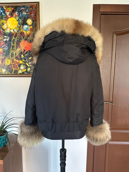 Зимно яке с естествен косъм