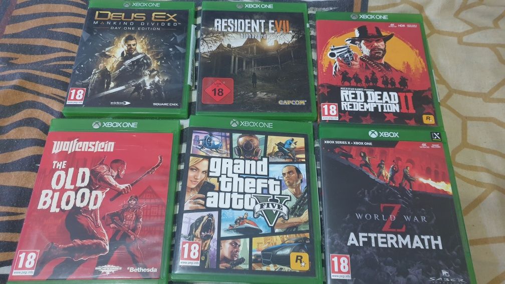 Jocuri Xbox One Gta , RDR2 , Resident Evil, Deus Ex etc