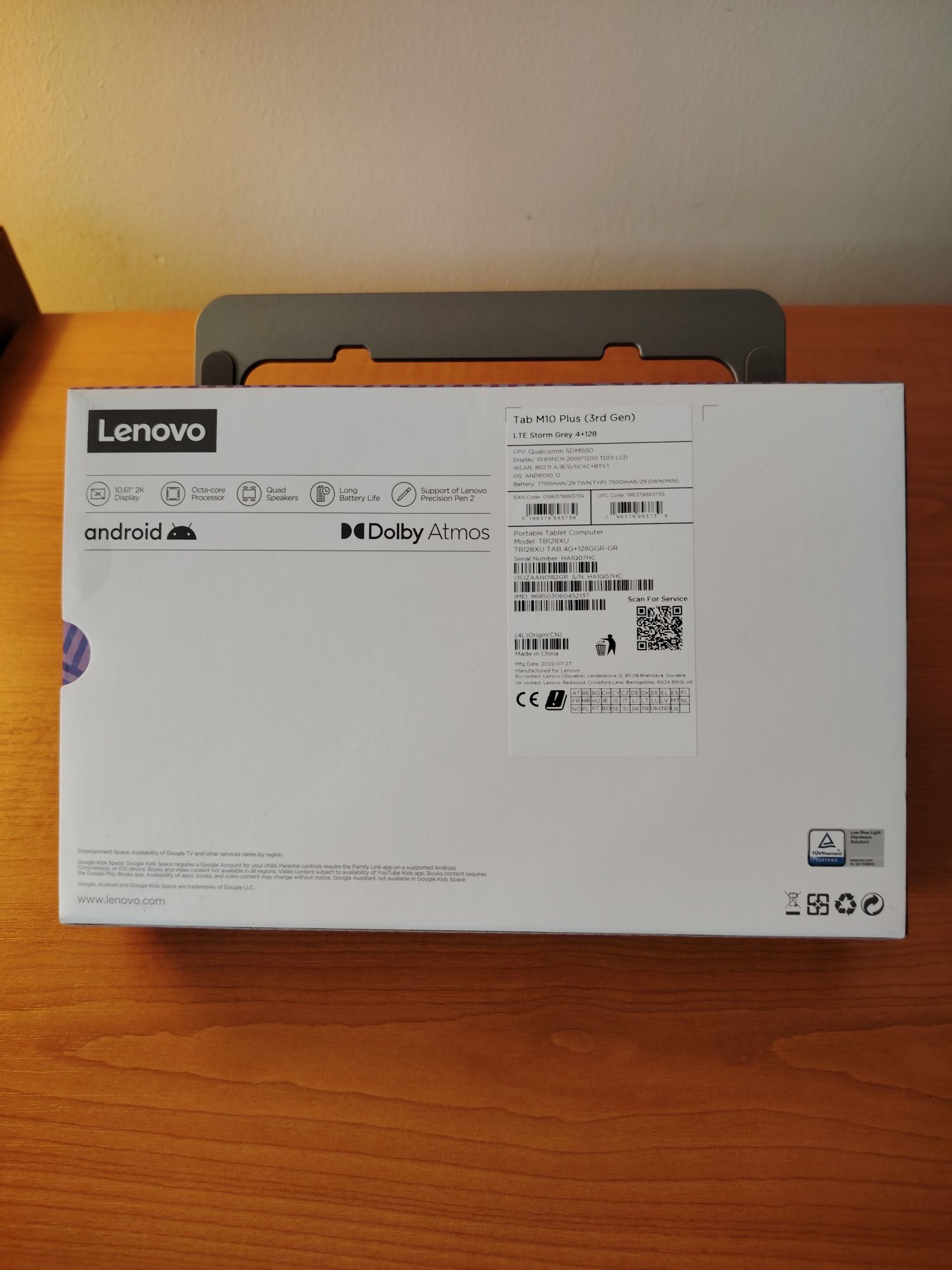 Tableta Lenovo Tab M10 Plus, 4G LTE Storm Grey