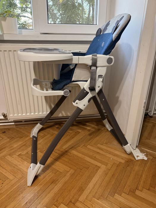 Scaun de masa copii albastru pliabil Ecotoys