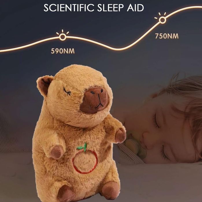 Интерактивна плюшена дишаща играчка Капибара, плюшена Капибара с музик