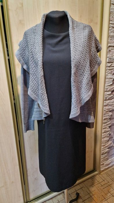 Интересный теплый кардиган-модель "шаль" (Германия)
