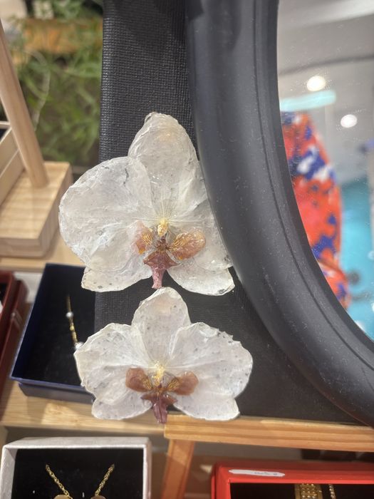 Bijuterii handmade din flori naturale, Lut, rasina epoxidica,