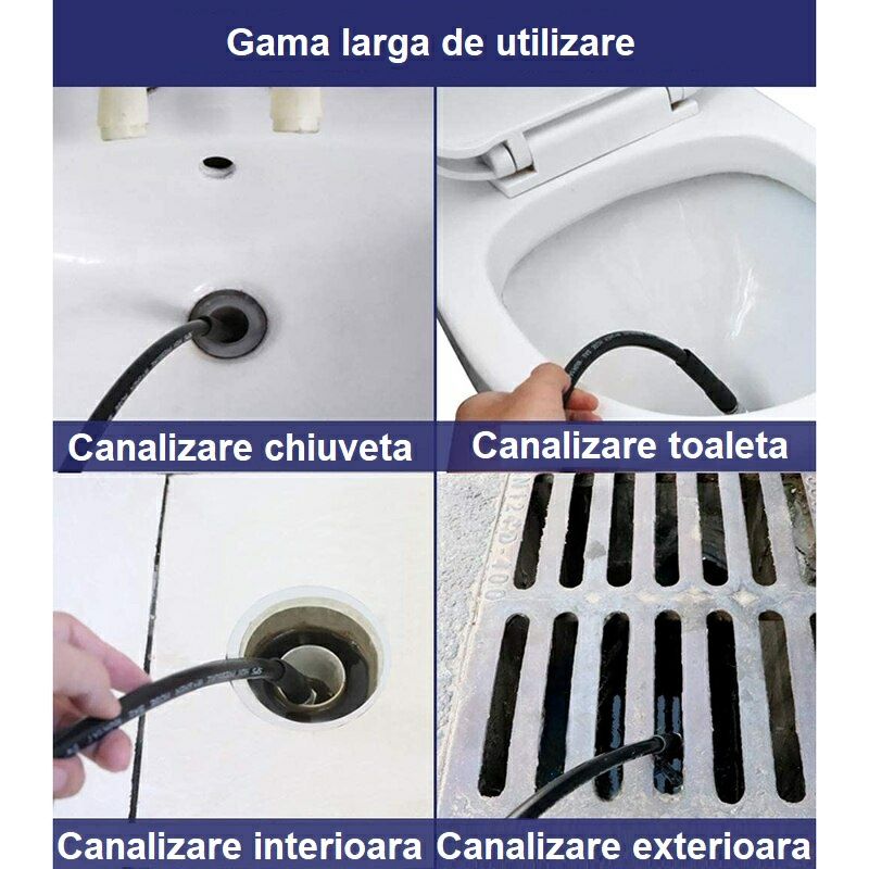 Furtun profesional desfundat tevi canalizare burlane toalete universal