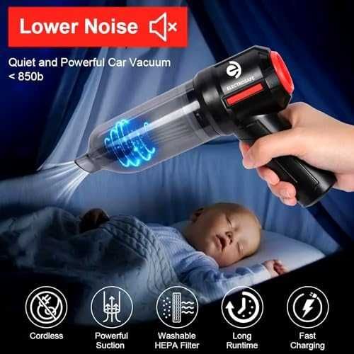 Нова Безжична прахосмукачка 8 аксесоари, 9000PA всмукване за кола дом