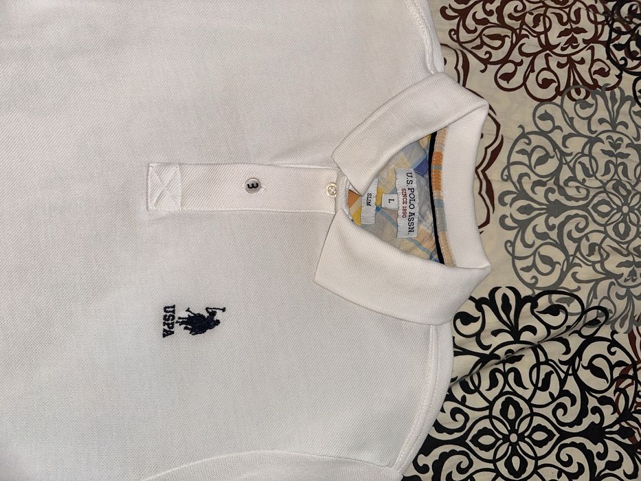 US Polo T-shirt alb