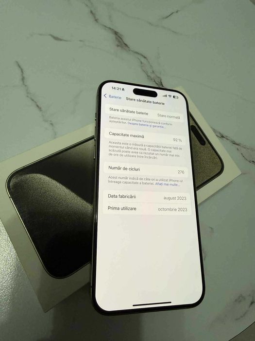 Iphone 15 Pro Max, 256GB , ca NOU !