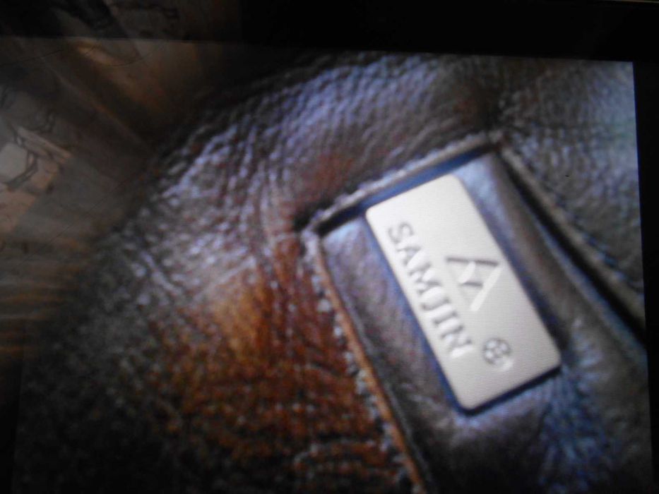 Мужской Кожанный Куртка SAM JIN Юж.Корея.Б/у. Раз-52