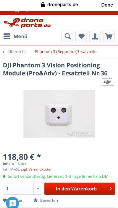 Modul senzori Vision Positioning Dji Phantom 3 Advanced si Pro